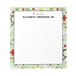 Aangepaste verpleegster notitieblok