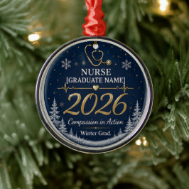 Aangepaste verpleegster ornament 2026 | Gepersonal