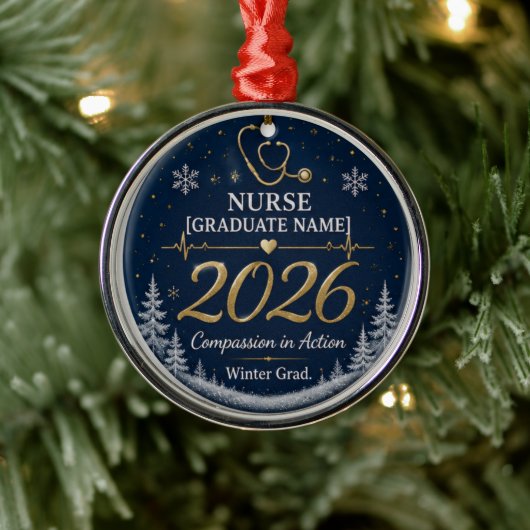 Aangepaste verpleegster ornament 2026 | Gepersonal (Boom)