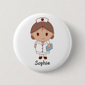 Aangepaste verpleegster ronde button 5,7 cm (Voorkant)