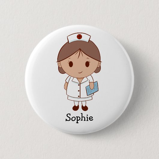 Aangepaste verpleegster ronde button 5,7 cm (Voorkant)