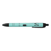 Aangepaste verpleegster scrub leven monogram zwarte inkt pen (Bodem)