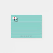 Aangepaste verpleegster Stethoscoop Medical Post-it® Notes (Voorkant)