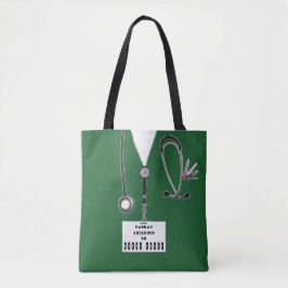 Aangepaste verpleegster tote bag
