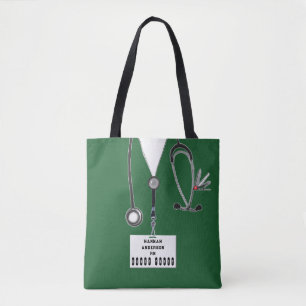 Aangepaste verpleegster tote bag