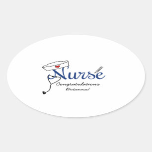 Aangepaste verpleegsterse afstuderen voor stickers