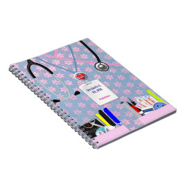 Aangepaste verplegers Pockets Roze en lavender Notitieboek