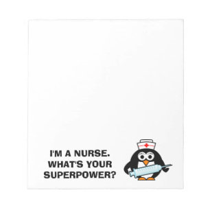 Aangepaste verplegingslaptops met grappig pinguïn notitieblok