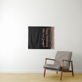 Aangepaste verrassingsjubileumfeest Black Rose Gou Wandkleed (In Situ (horizontaal))