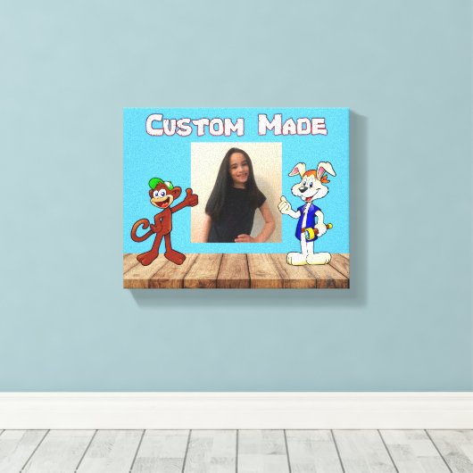 Aangepaste, verrekte canvas afdrukken (Insitu (Houten vloer))