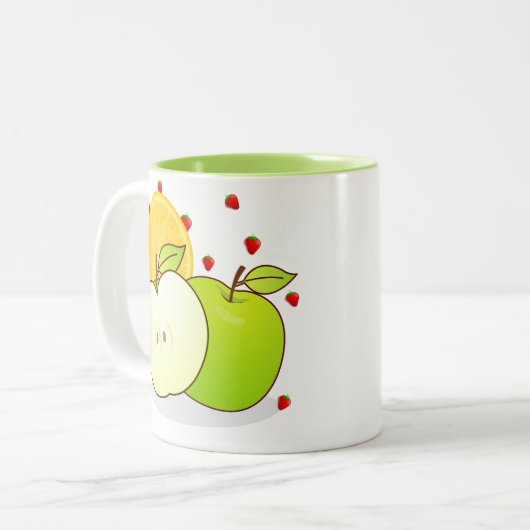 Aangepaste vers fruit Koffie Mok (Voorkant links)