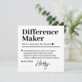 Aangepaste Verschil Maker, Cadeau voor Mentor Waar Aankondiging (Staand voorkant)