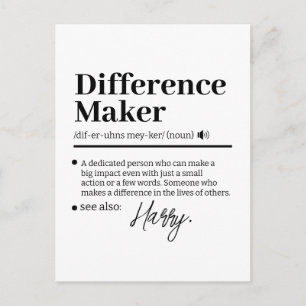 Aangepaste Verschil Maker, Cadeau voor Mentor Waar Briefkaart