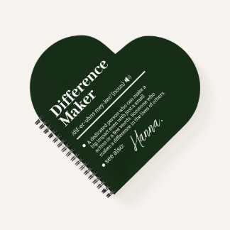 Aangepaste Verschil Maker, Cadeau voor Mentor Waar Notitieboek