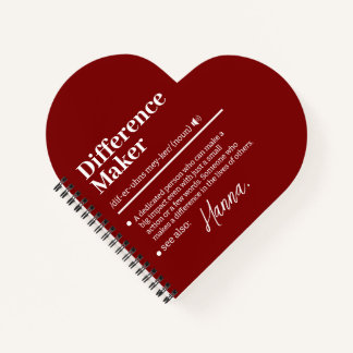 Aangepaste Verschil Maker, Cadeau voor Mentor Waar Notitieboek