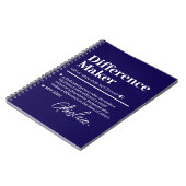 Aangepaste Verschil Maker, Cadeau voor Mentor Waar Notitieboek (Linkerzijde)