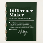 Aangepaste Verschil Maker, Cadeau voor Mentor Waar Planner (Voorkant)