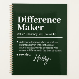 Aangepaste Verschil Maker, Cadeau voor Mentor Waar Planner