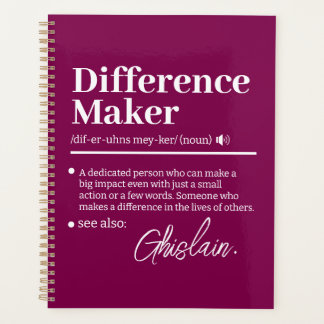 Aangepaste Verschil Maker, Cadeau voor Mentor Waar Planner