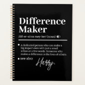 Aangepaste Verschil Maker, Cadeau voor Mentor Waar Planner (Voorkant)