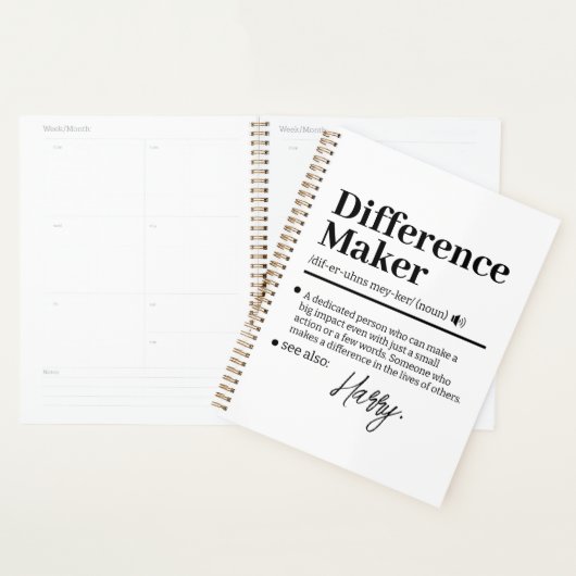 Aangepaste Verschil Maker, Cadeau voor Mentor Waar Planner (Display)