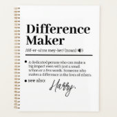 Aangepaste Verschil Maker, Cadeau voor Mentor Waar Planner (Voorkant)