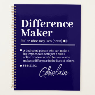 Aangepaste Verschil Maker, Cadeau voor Mentor Waar Planner