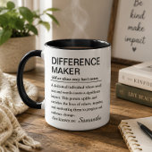Aangepaste Verschil Maker Definitie Koffie Mok
