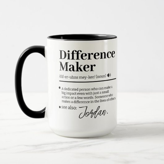 Aangepaste Verschil Maker, Geschenk voor Mentor Wa Mok (Links)