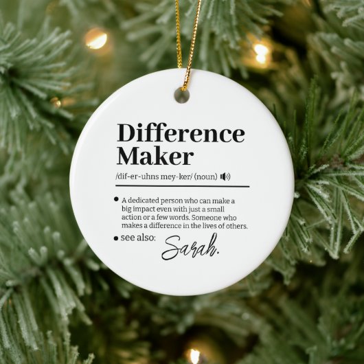 Aangepaste verschil maker, waardering geschenk voo keramisch ornament (Boom)