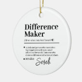 Aangepaste verschil maker, waardering geschenk voo keramisch ornament (Links)