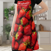 Aangepaste verse aardbeien rode bessen schort