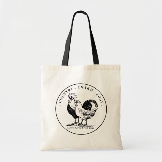 Aangepaste Verse Biologische Eieren Boerderij Bedr Tote Bag (Voorkant)