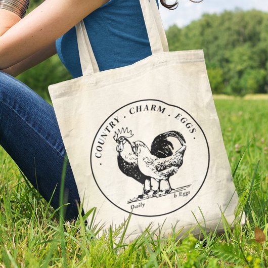 Aangepaste Verse Biologische Eieren Boerderij Bedr Tote Bag