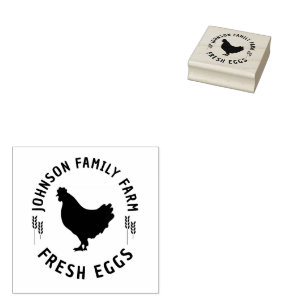Aangepaste Verse Eieren Familie   Boerderij Hen    Rubberstempel