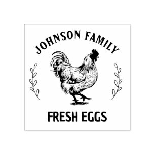 Aangepaste Verse Eieren Familie Boerderij Hen Rubberstempel