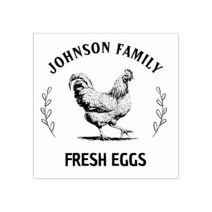 Aangepaste Verse Eieren Familie Boerderij Hen Rubberstempel
