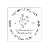 Aangepaste verse eieren Homestead | Boerderij Cont Rubberstempel (Afrduk)