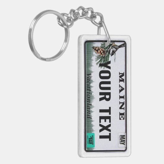 Aangepaste versie van Maine-licentie Sleutelhanger (Voorkant Links)