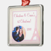 Aangepaste versieovers in Parijs Metalen Ornament (Links)