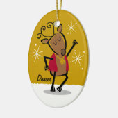 Aangepaste versiering danserrenrenrenrennier keramisch ornament (Links)