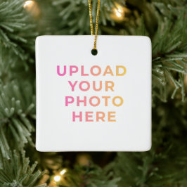 Aangepaste versiering | Foto, naam en familiestuk Keramisch Ornament