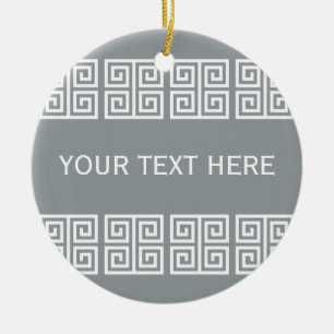 Aangepaste versiering Grieks patroonpatroon Keramisch Ornament