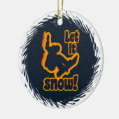 Aangepaste versiering in Sneboarding Keramisch Ornament (Links)