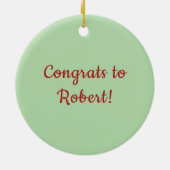 Aangepaste versiering keramisch ornament (Achterkant)