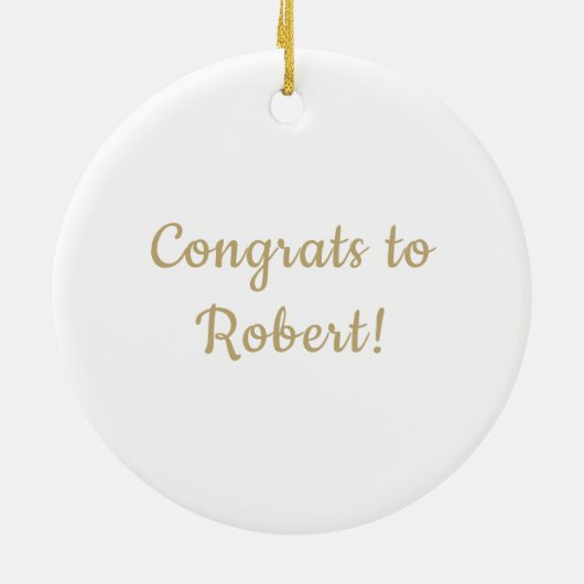 Aangepaste versiering keramisch ornament (Achterkant)