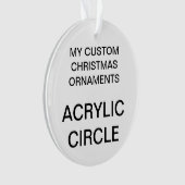 Aangepaste versiering met acrylROND kerstboomversi Ornament (voorkant)