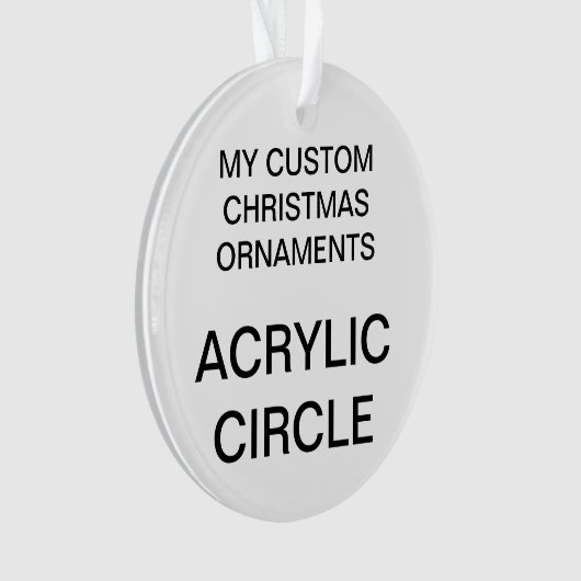 Aangepaste versiering met acrylROND kerstboomversi Ornament (voorkant)