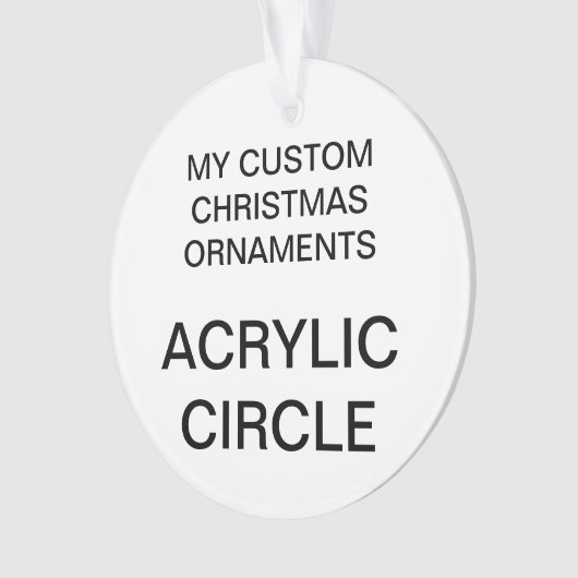 Aangepaste versiering met acrylROND kerstboomversi Ornament (voorkant)