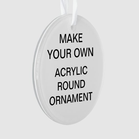Aangepaste versiering met acrylROND kerstboomversi Ornament (voorkant)